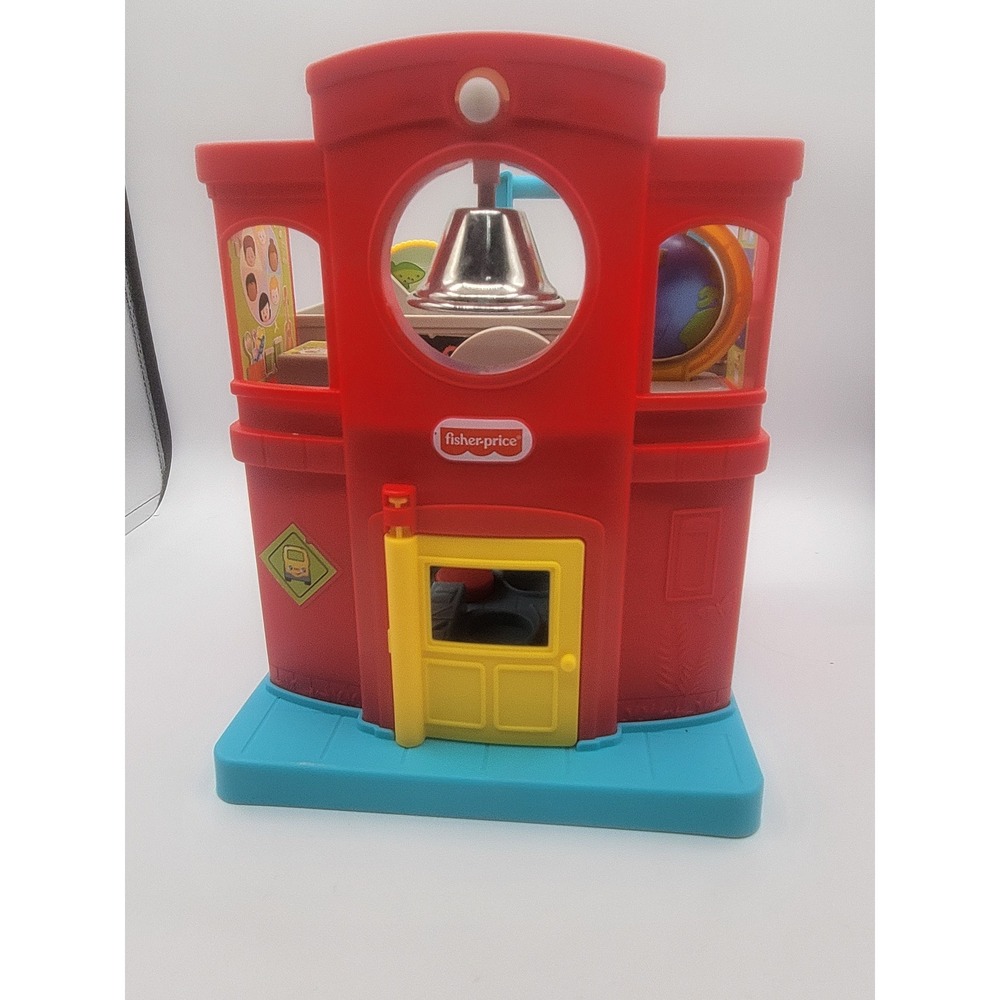 Fisher-Price Little People Friendly School Red Folding Playset with Bell Globe
